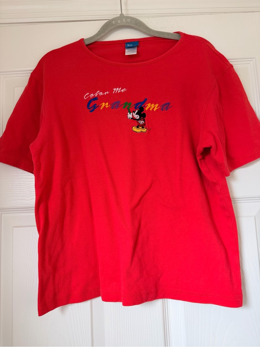 Vintage Disney Red 'Color Me Grandma' Kids T-Shirt